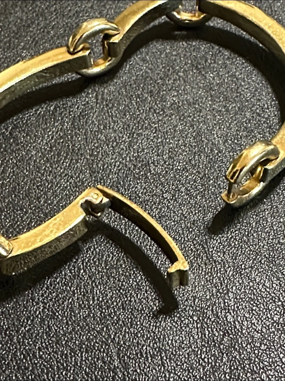 Michael Kors Gold Tone Status Link Horsebit Bangle Bracelet